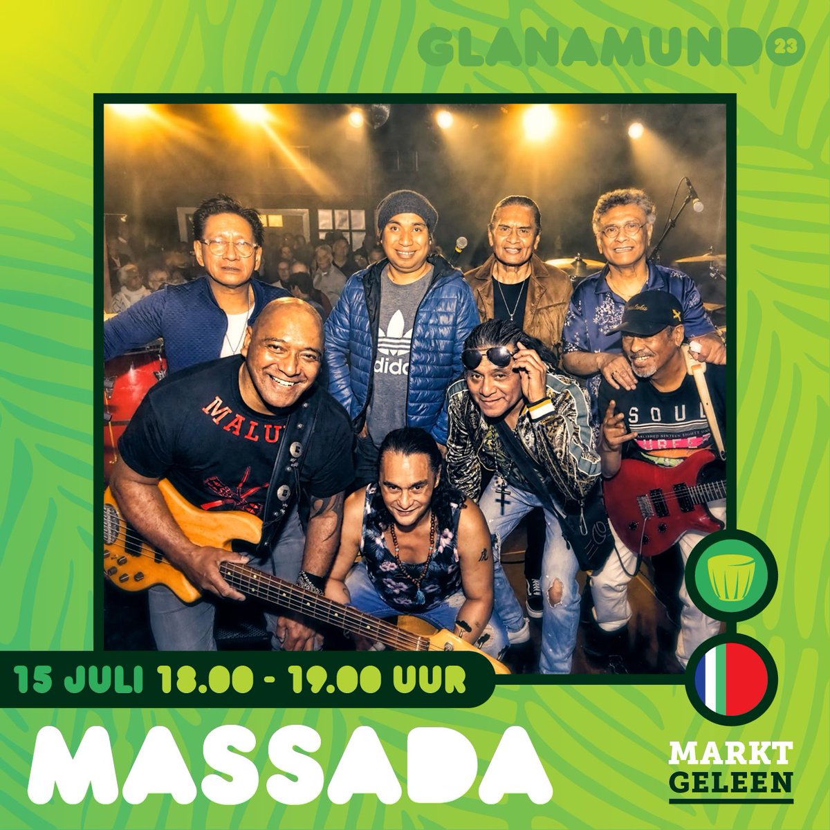Glanamundo's tweet image. 𝗠𝗮𝘀𝘀𝗮𝗱𝗮 - 𝟱𝟬 𝗝𝗮𝗮𝗿 𝗧𝗼𝘂𝗿
In 1979 was #Massada de openingsact van #PinkPop dat toen nog in het Burgemeester Damenpark plaatsvond. Afgelopen zaterdag opende ze nog het Mama's Pride Festival in #Geleen.

Op zaterdag 15 juli zijn ze wederom in Geleen.