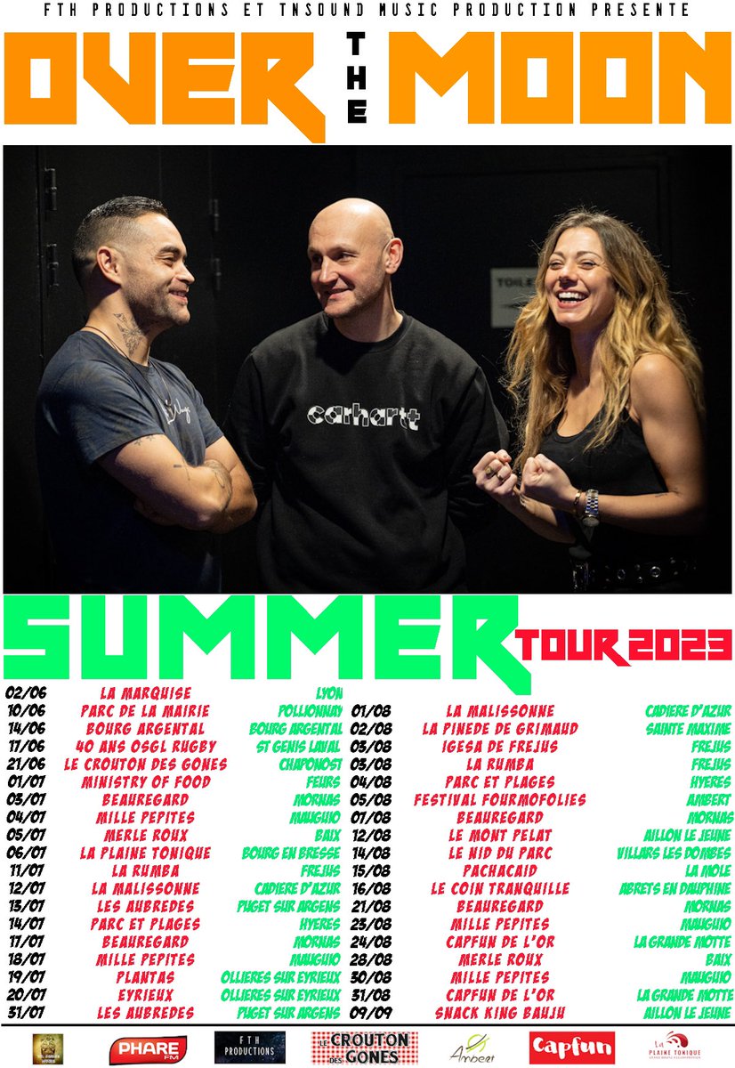 overthemoonpop's tweet photo. Voici le Summer tour 2023 ! 37 dates à travers la France ! Qui vient ? https://t.co/02ZSjKo5sb