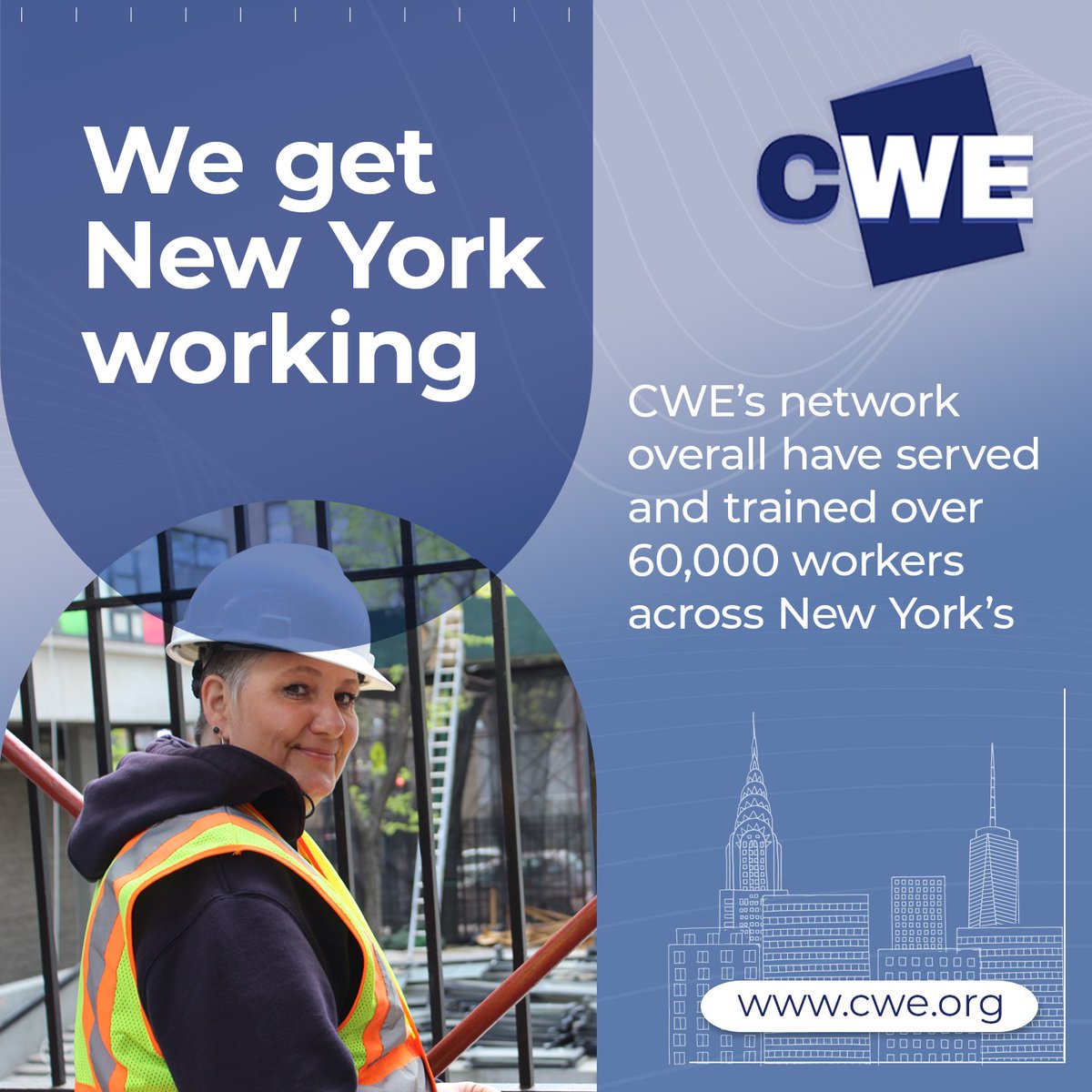 STRIVE (@striveintl) on Twitter photo With over 40 labor and community partners, the <a href="/CWENYC/">Consortium for Worker Education</a> Jobs to Build On and Worker Service Centers programs make it simple for New Yorkers to get connected to training for in-demand careers.
For a map of the over 70 partner locations go here: cwenet.net/services-3 With over 40 labor and community partners, the <a href="/CWENYC/">Consortium for Worker Education</a> Jobs to Build On and Worker Service Centers programs make it simple for New Yorkers to get connected to training for in-demand careers.
For a map of the over 70 partner locations go here: cwenet.net/services-3