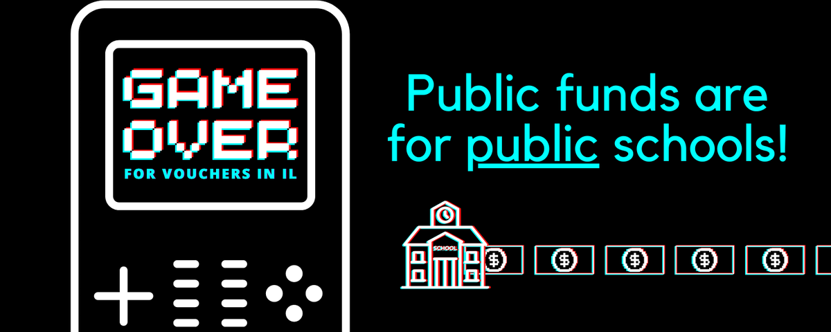 Tell your legislator it's "game over" for Illinois' voucher program!

Join the movement to ensure public funds are for public schools! 
actionnetwork.org/letters/tell-y…