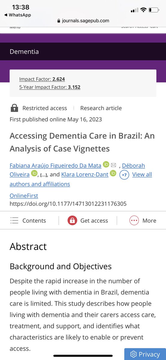 Happy to share this work on access to dementia care in Brazil as part of the @STRiDEDementia project. @CleusaFerri @AdelinaCoHe @DrDebs_Oliveira @elainemateus @WeidnerWendy