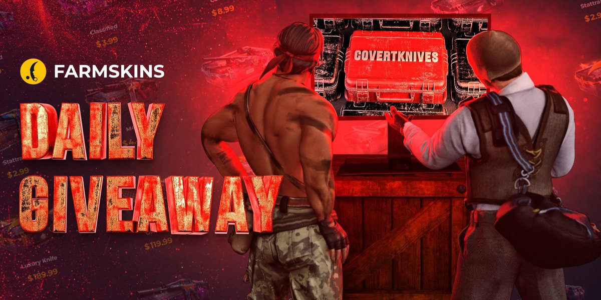 farmskins's tweet photo. 🔥🎁DAILY GIVEAWAY IS STARTING! 🎁🔥

Hey everyone! Our daily giveaway is here, and you have a chance to win a FREE case from us! 🎮🆓

Don’t forget:👇
📍follow us 
📍like+repost 
📍tag your friend 

#csgo #freeskins #csgoskins  #csgogame https://t.co/OAdEZkZlJU