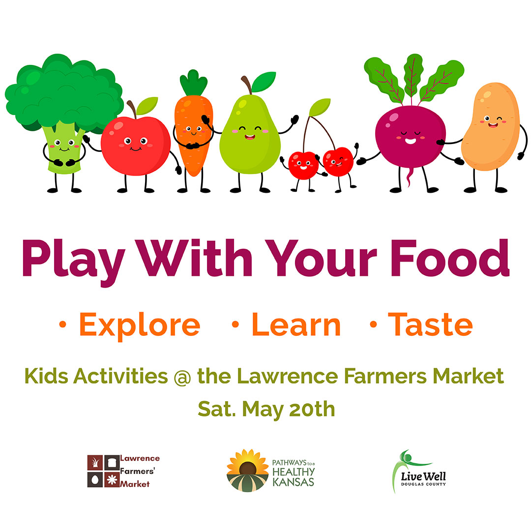 This Saturday at the Lawrence Farmers Market your kids can learn about What Do Plants Need to Grow and they can explore Fruit and Veggie Crowns. Hope you will plan to come and bring your kiddos.