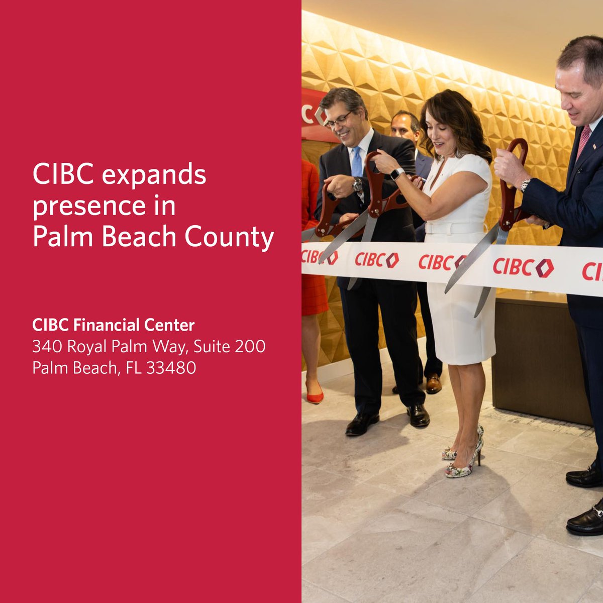 Today we celebrated the grand opening of our newest banking center in Palm Beach, Florida, with a ribbon-cutting celebration. Read more - ow.ly/sJ4j50Opmwq