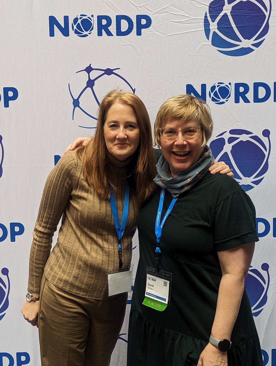jamessar's tweet image. Elizabeth + I have finally got to meet each other in person at #NORDP2023!