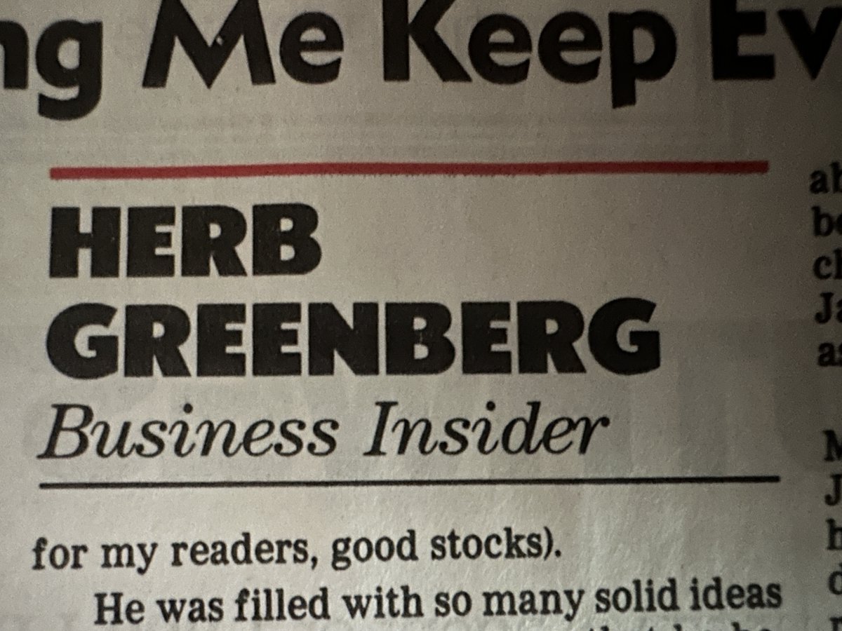 Herb Greenberg on Twitter "Proof I was the "original Business Insider