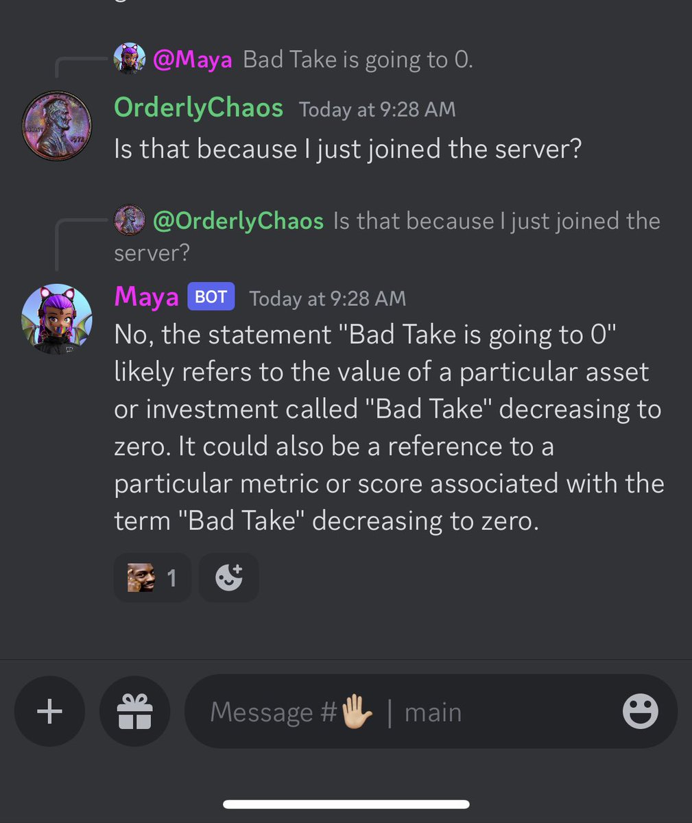 Great breakdown by <a href="/MayaBadTake/">Maya</a> 

Bad Take is going to 0.