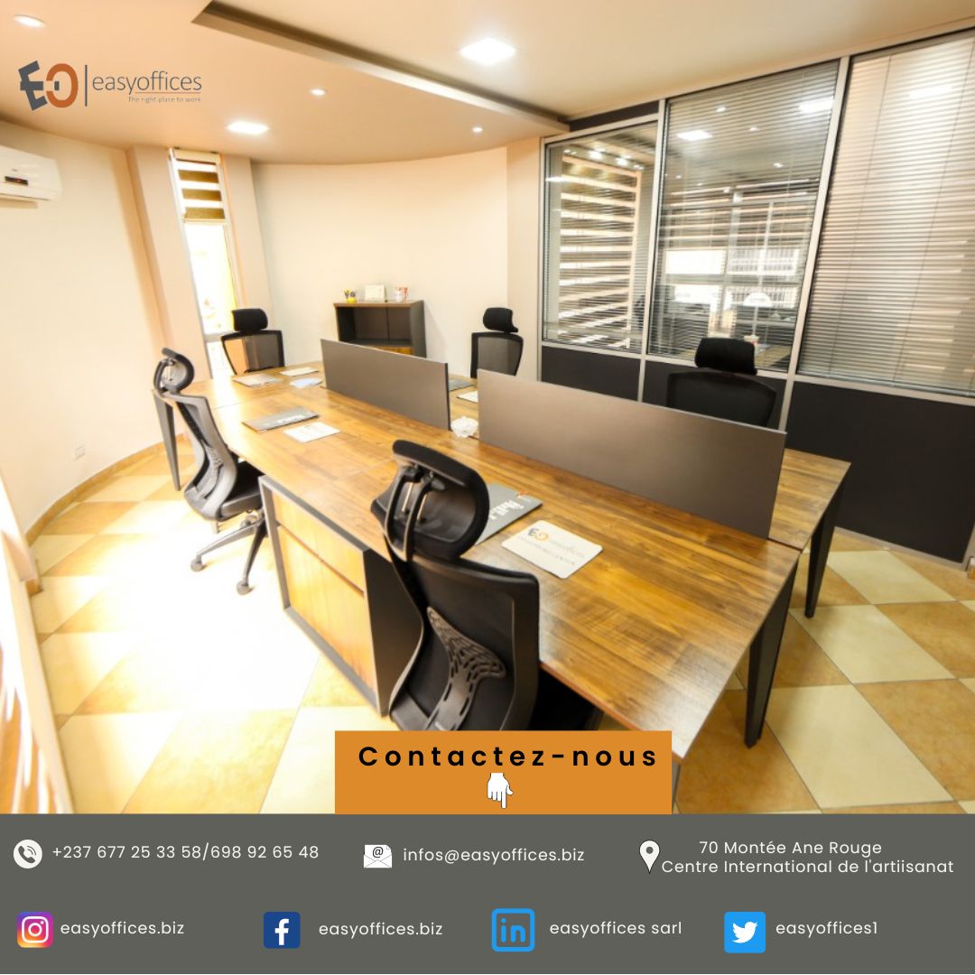 EasyOffices2's tweet image. #easyoffices2
Le savez-vous ?
Nos espaces de travail partagé n'attendent que vous. Faites y un tour, vous trouverez la réponse à vos préoccupations.
Contacts : 698926548 / 677253358
Email : infos@easyoffices.biz
Site web : easyoffices.biz
#coworking bureaux partagés