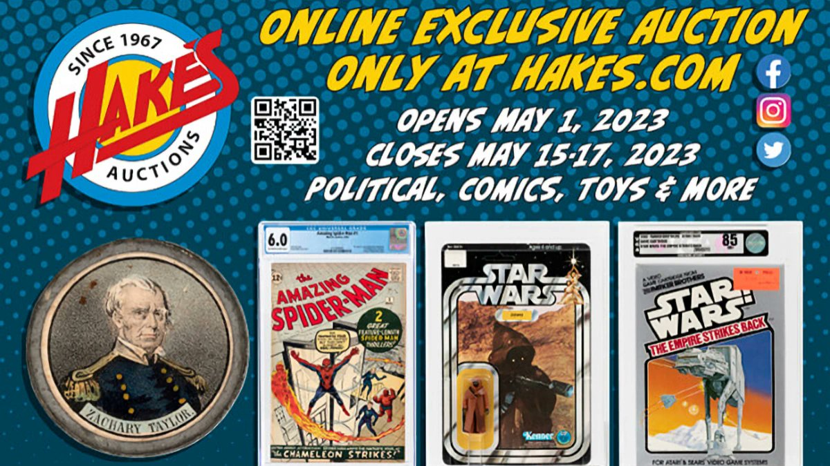 GeekGavel's tweet photo. Day 1 of @HakesAuctions May auction is in the books, with more lots ending today and tomorrow!
Check out the Geek Gavel lot previews and a link to view all lots here: https://t.co/9yMq1lUCyk
#auction #collectibles #hakes #comics #toys https://t.co/LDUvJSG0Gy