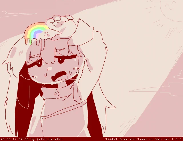 突然暑くなる2時じゃん・・・?? #tegaki_dt