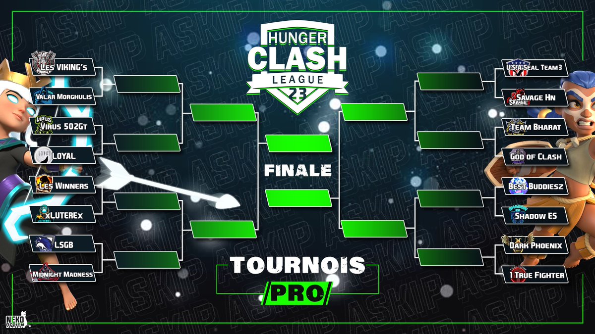 ASKIP (@askipgaming) on Twitter photo Après les matchs de poule et les 16e de finale, voici l'affiche des 8e qui se disputeront jeudi 18 mai
Bravo aux 16 Teams qualifiées et bon match à tous
Merci à <a href="/N3ko_designer/">Neko design</a> pour nos visuels 🙏🥰 Après les matchs de poule et les 16e de finale, voici l'affiche des 8e qui se disputeront jeudi 18 mai
Bravo aux 16 Teams qualifiées et bon match à tous
Merci à <a href="/N3ko_designer/">Neko design</a> pour nos visuels 🙏🥰