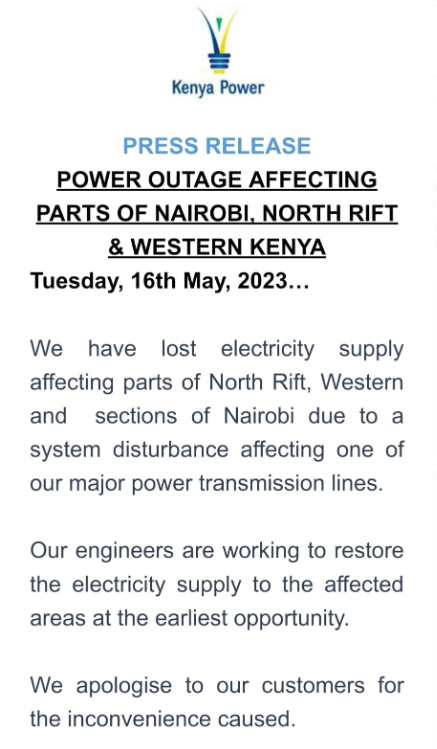 Kenya Power (@kenyapower_care) on Twitter photo 