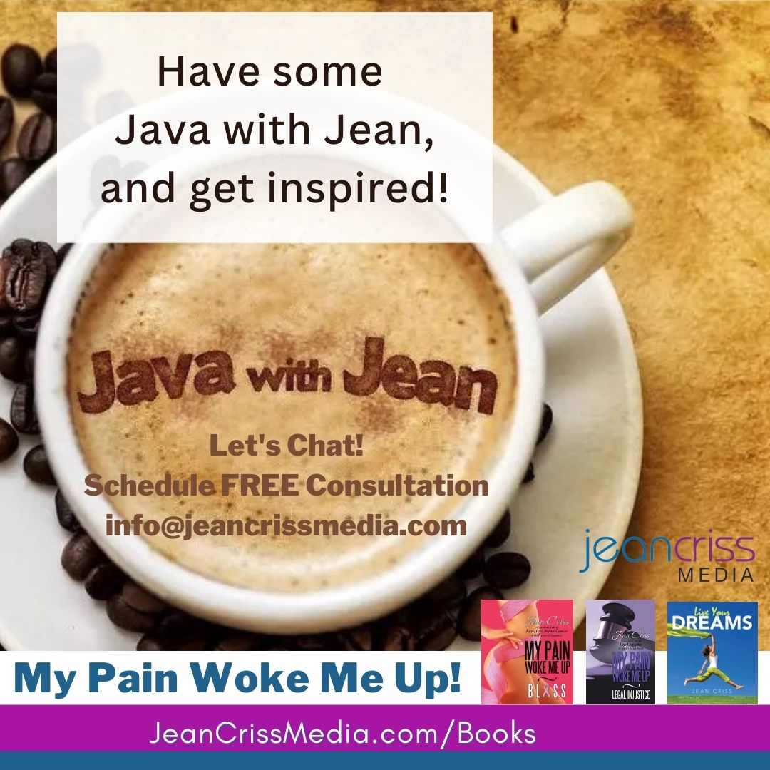 Have some Java with Jean and get inspired!
#author #jeancriss #businessconsult #freeconsult #digitalmedia #contentcreation #awardwinning #multimediaproducer #entrepreneur  #virtual #remote #java #consultation #trilogy #kindle