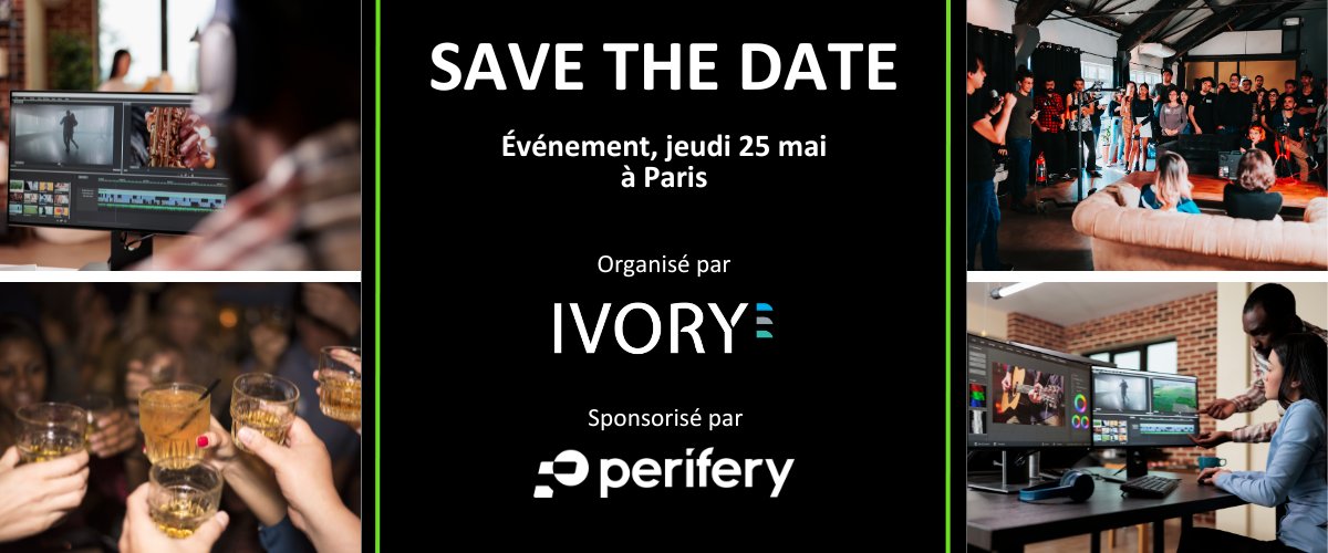IVORY_France's tweet photo. 📣 (Re)vivez le NAB Show à Paris !
De retour du #NAB, l’équipe @IVORY_France organise un événement de networking à Boulogne, le jeudi 25 mai, en fin d’après-midi.
🎤 Une table ronde
🍹 Cocktail dînatoire sur Rooftop
👉 Mercure Paris Boulogne
📝 Sur inscription à contact@ivory.fr https://t.co/XzfZGgD98Y