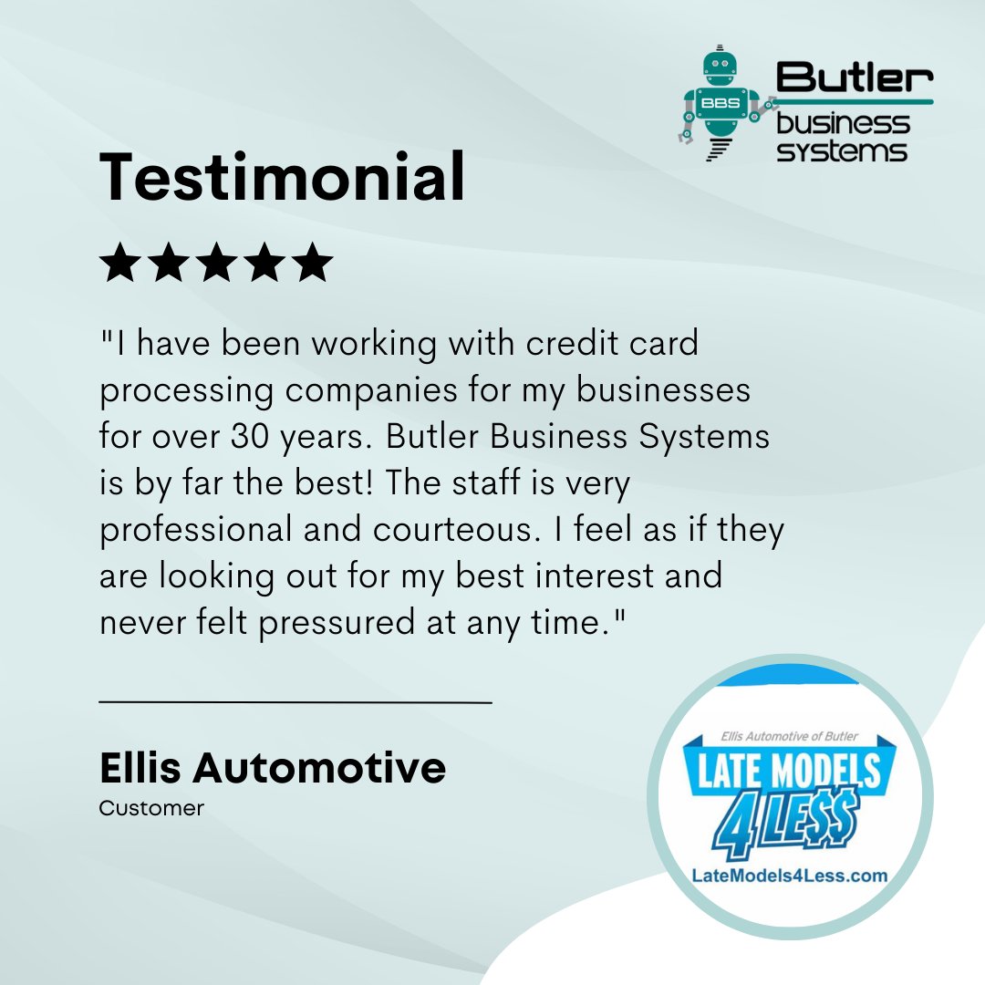 Another Customer Testimonial Tuesday is Late Models 4 Less! Their goal is not to simply "sell" you a vehicle, it is to help you buy one. Trust has always been the foundation of good business; this is how they run their business. #happycustomers #review #butlerbizsys #Pointofsale