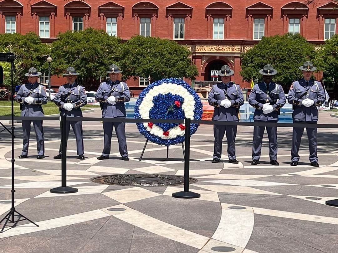 ga_dps's tweet photo. The DPS Honor Guard traveled to Washington, D.C., to honor fallen Trooper Cadet Patrick Dupree this week at National Police Week. #gatrooper #gadps #gsp https://t.co/GjD0Z3wrDs
