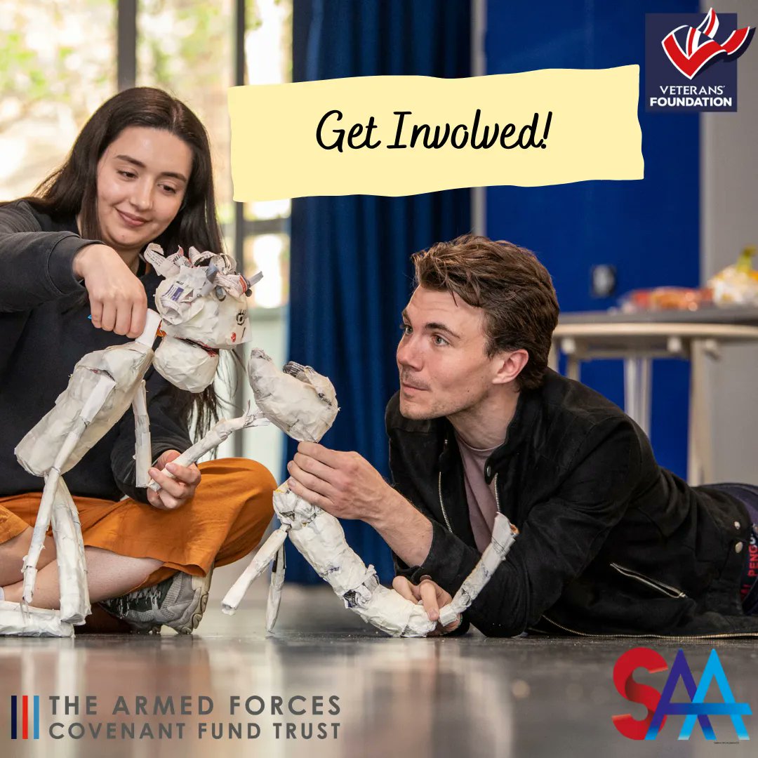 SoldiersArtsA's tweet photo. SAA engages veterans and their families in the creative arts. We run a full programme of online workshops and we regularly produce professional, full scale theatre productions! 

Visit - https://t.co/yvvEoL7Qzj
Contact: info@soldiersartsacademy.com

Get involved today! https://t.co/NK0l8d9bYB