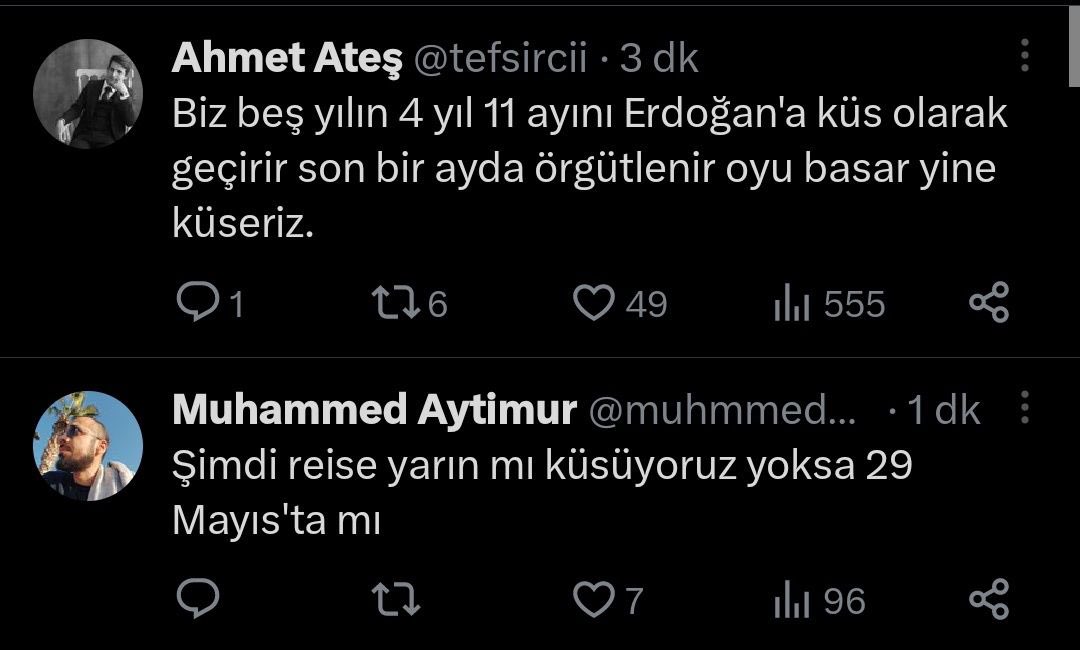 Bi durun olm iki dakika ya, ne küsme meraklısısınız…