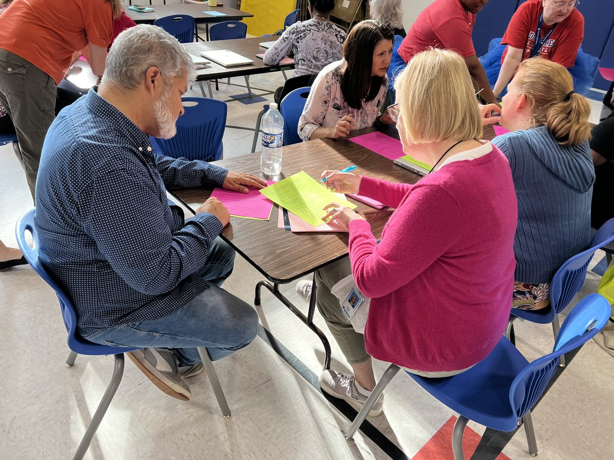Thank you to the AMAZING <a href="/CaseyWard2709/">Dr. Casey Ward</a> for working with our staff this morning on comparing language differences and disabilities. Lots of engagement and modeling of 7 steps! #DragonsCARE