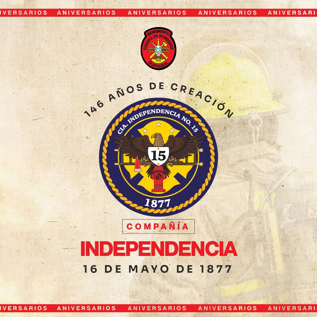 La Compañía Independencia es una de las más antiguas y hoy celebra sus 146 años de creación, renovando su compromiso con los guayaquileños. 

#AbnegaciónYDisciplina #SomosBomberos #BCBG