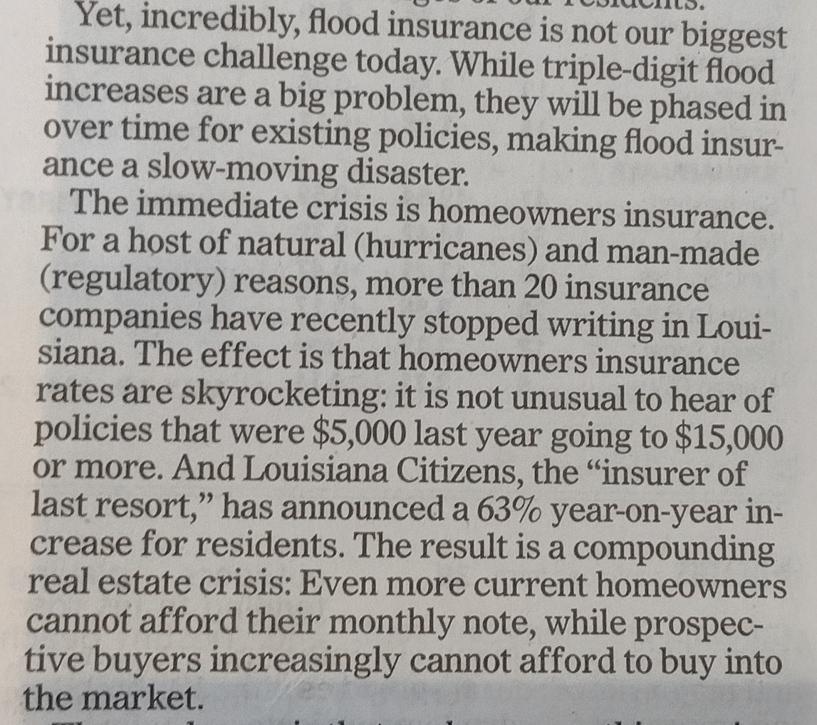 Editorial in today's Times-Picayune, by Michael Hecht: