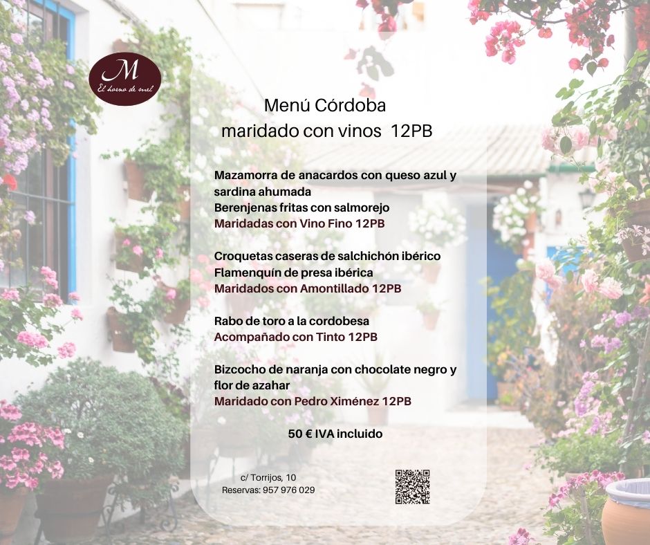 elhornodemel's tweet photo. 💃 Llega la Feria de Córdoba y en El Horno de Mel tenemos el menú ideal para acompañar esta fiesta: nuestro Menú Córdoba, que incluye los platos más emblemáticos de la gastronomía cordobesa maridados con los exquisitos Vinos #12PB, de @vinosdomm. ¡Ven a concederte este placer! https://t.co/uRY4ihfp0u