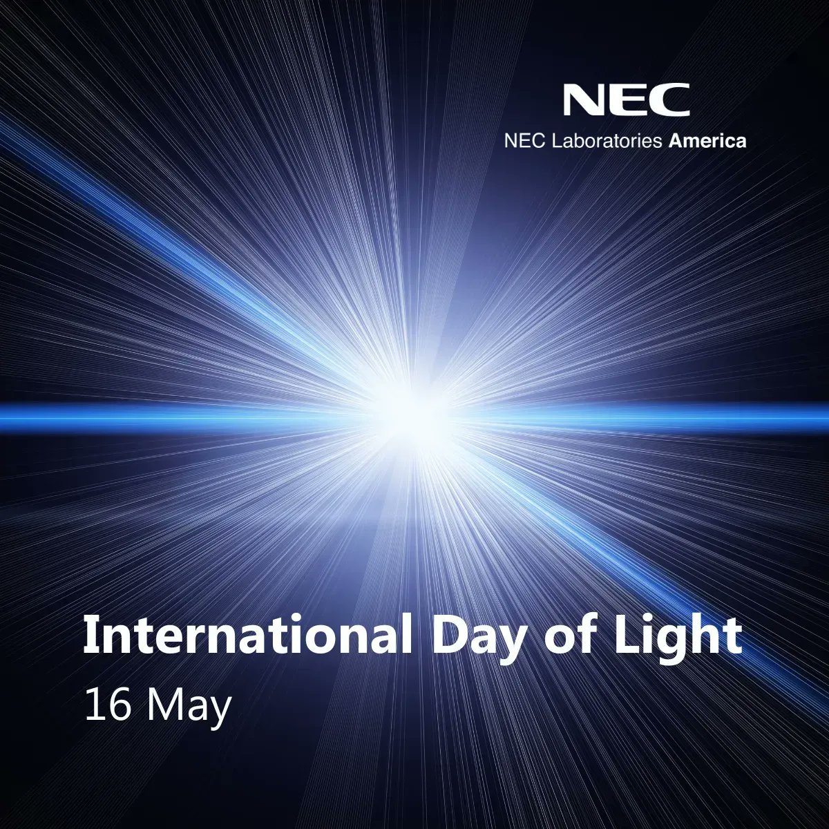 NECLabsAmerica's tweet photo. Today is #InternationalDayofLight, a day we celebrate light's critical role in science, culture/art, education & sustainable development. We are proud to develop cutting-edge #optics and #photonics research advancing #lightresearch. Let there be light! https://t.co/KpAgmPEh56 https://t.co/sPgc6QLtky