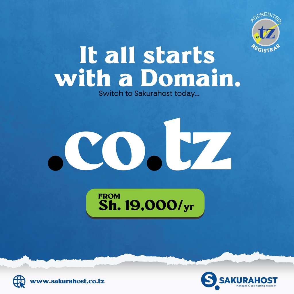 Unleash the Power of Your Tanzanian Business with the Biggest .TZ Domain Name Sale Ever at SakuraHost! 

#sakurahost #domainname #domainnamesale #domainsale