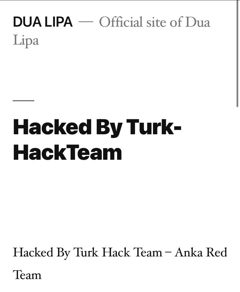dlipaustralia's tweet photo. 🚨| Dua Lipa’s website has been hacked. https://t.co/9o1SL0FBdc