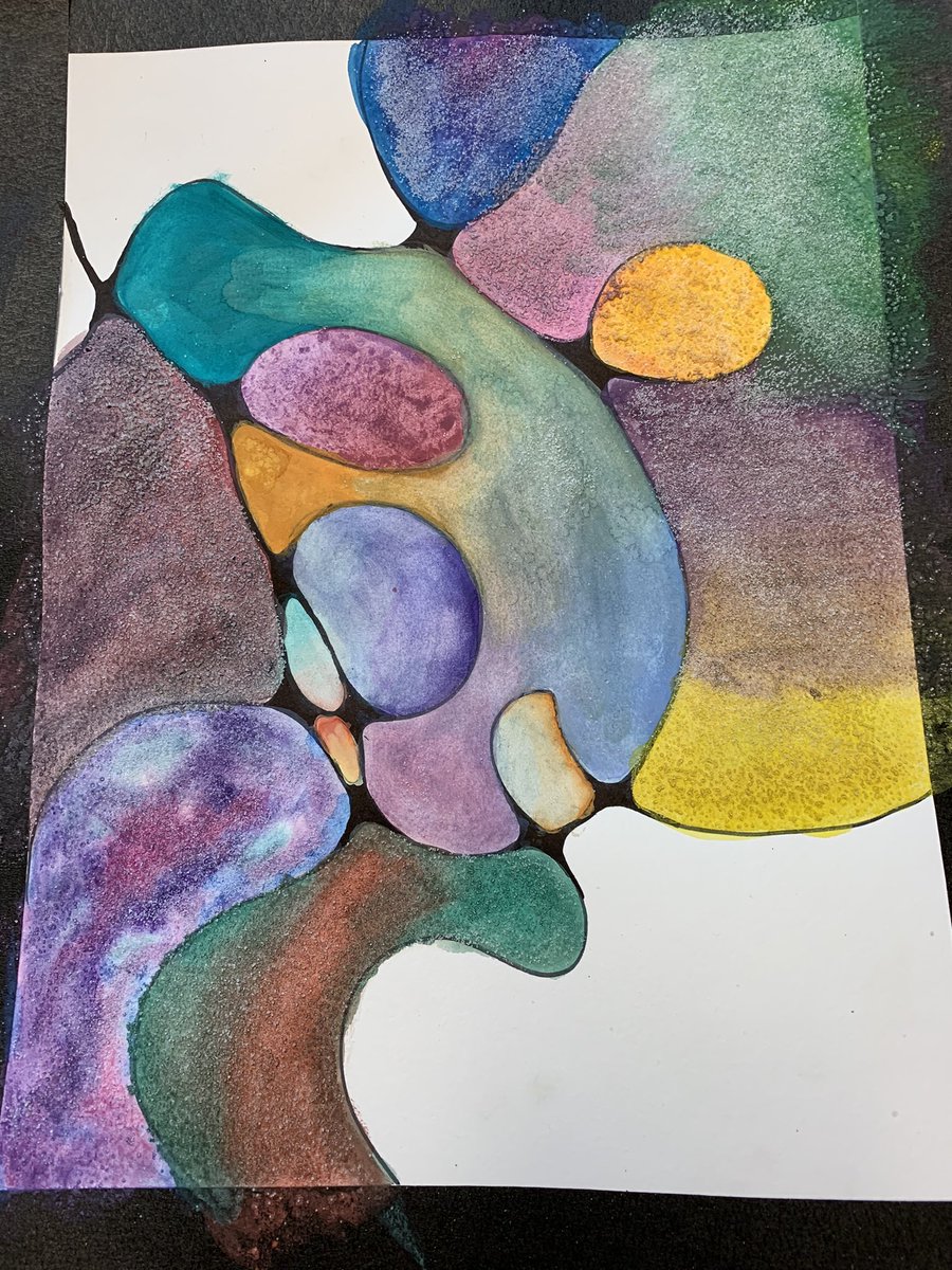 SCSDEnrichment's tweet image. H.W.Smith 8th grade Enrichment with Peaceful Schools are completing neurographic art pieces today…
