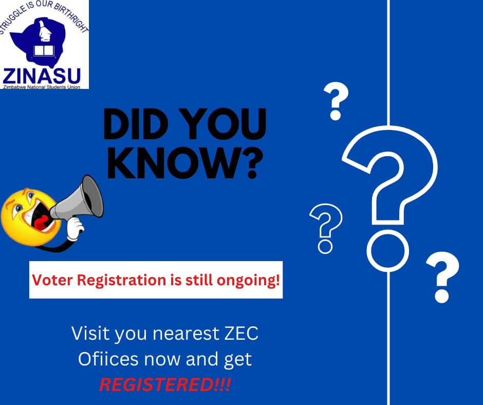 Zinasuzim's tweet image. Did you know?
Registration is still on, go and register now!!!
#StudentsVote