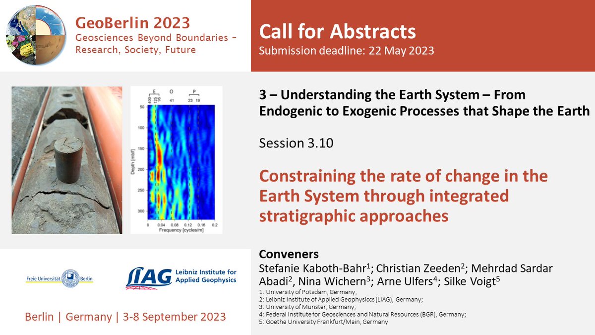 LIAG Institute for Applied Geophysics (@liag_research) on Twitter photo Constraining the rate of #change in the #Earth System through integrated #stratigraphic approaches - check out this #LIAG #session at #GeoBerlin2023 & submit an abstract: bit.ly/3Bflm4q Please share this! #stratigraphy #geophysics #geology
<a href="/dgg_news/">Deutsche Geophysikalische Gesellschaft e. V.</a>
<a href="/DGGV_de/">DGGV - Deutsche Geologische Gesellschaft - Geol Ve</a> Constraining the rate of #change in the #Earth System through integrated #stratigraphic approaches - check out this #LIAG #session at #GeoBerlin2023 & submit an abstract: bit.ly/3Bflm4q Please share this! #stratigraphy #geophysics #geology
<a href="/dgg_news/">Deutsche Geophysikalische Gesellschaft e. V.</a>
<a href="/DGGV_de/">DGGV - Deutsche Geologische Gesellschaft - Geol Ve</a>