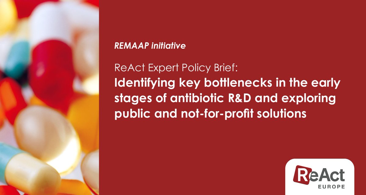 For our news section, we first bring to you the latest @reactgroup Expert Policy Brief on challenges and solutions in early stages #antibiotics #Research & #Development. This brief comes after arranging a workshop with 15 international experts Read it 👇 reactgroup.org/wp-content/upl…