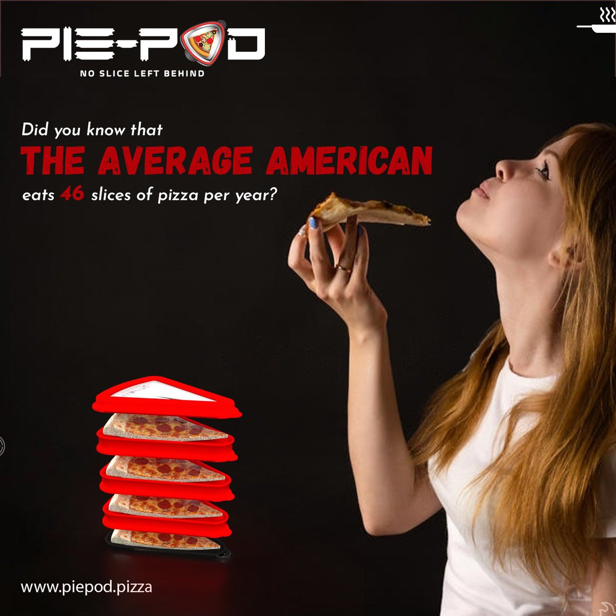 Piepodpizza's tweet photo. 46 slices a year… I think I eat way more then that in 6 months alone 😅

Keep your Leftover Fresh and Make it Crispy with Pie-Pod

No Slice Left  Behind 🍕 

#pizza #pizzafacts #piepod #piepodpizza #crispy #fridgeorganization #kitchenware #Tuesday https://t.co/zBCs7SGrB3