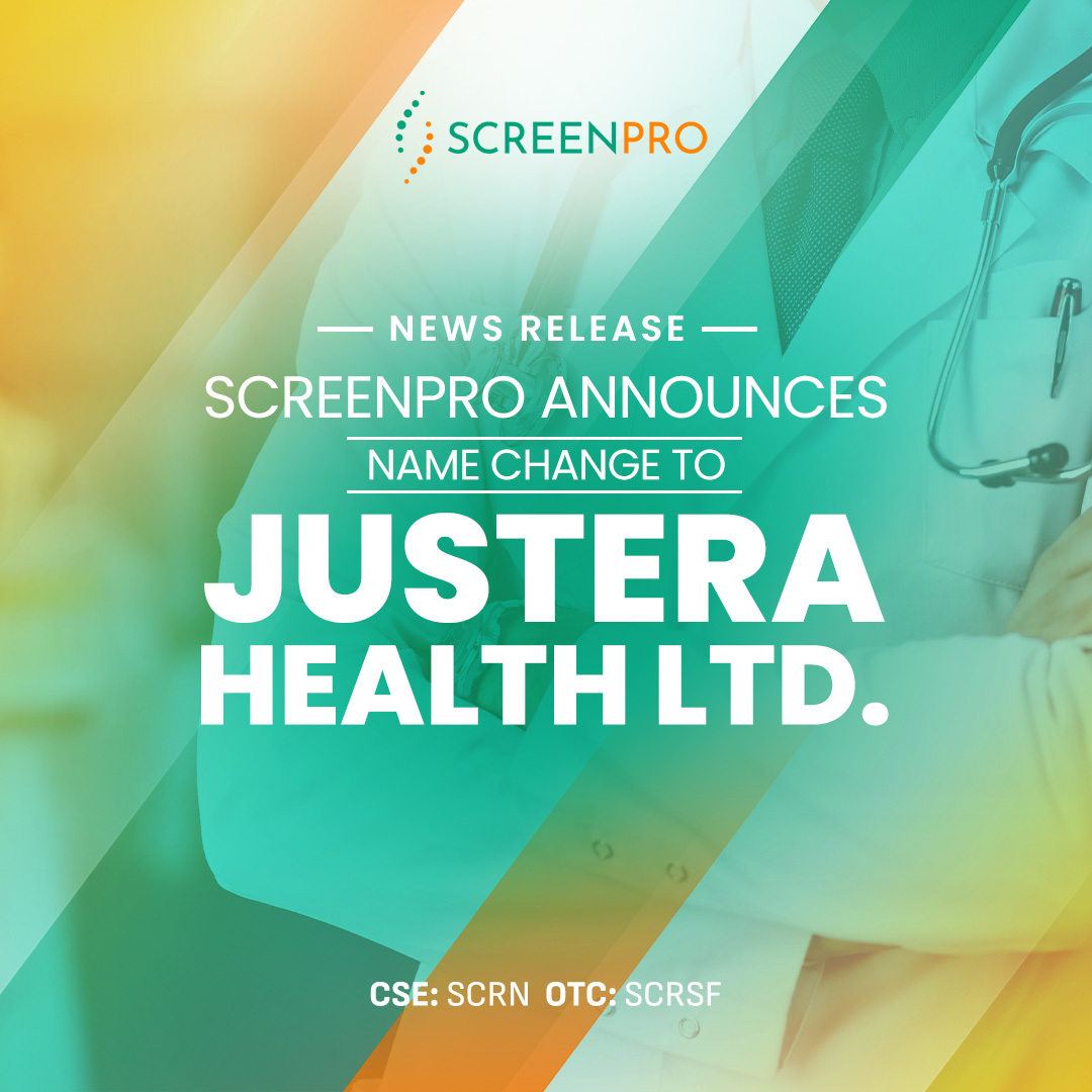 JusteraHealth's tweet image. 📢📰NEWS RELEASE:
⚡️🩺ScreenPro Announces Name Change To Justera Health Ltd.
🔗Read the news here: bit.ly/3W7JxLM
#healthnews #healthcare #health #wellness #corporateupdate