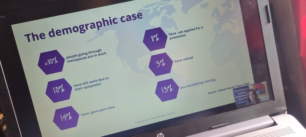 AndreaCollin's tweet photo. #vr4work
Menopause - "it's not just a women's issue". Profound words from @DeborahGarlick @T4W_Henpicked 
@UKVRA https://t.co/Wk6U01DJjq