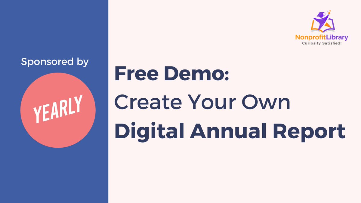 Don't miss out! ⏰ Free webinar TODAY at 1:00 PM ET: nonprofitlibrary.com/video/yearly-t…

Special offer for webinar attendees only📢 
50% off the first year of your annual subscription!