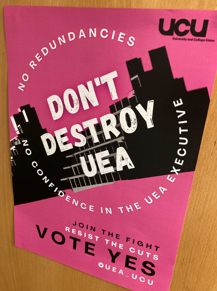 UEA_UCU's tweet photo. Don't Destroy UEA Merch (well, posters and flyers) have landed! Email g.walker-churchman@uea.ac.uk or come to AHB 3.13 to pick some up - and feel free to join us door knocking and postering later in the week! https://t.co/eJ1SDOVHpT