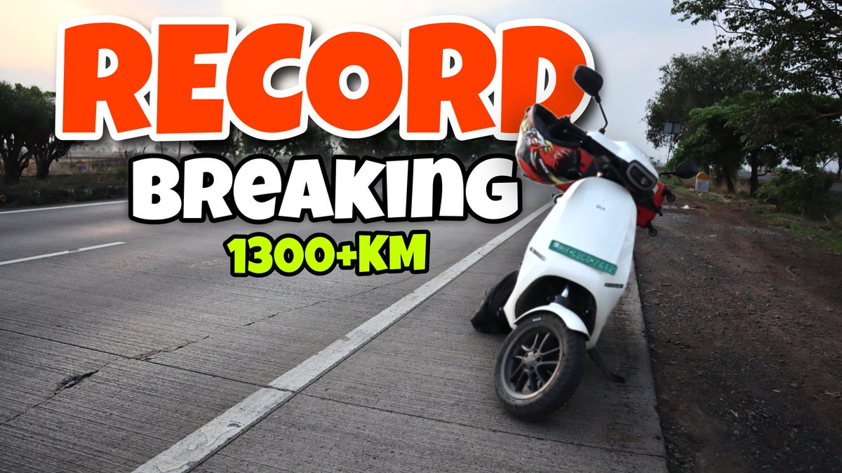 "I'm thrilled to have made history with my #OlaElectricScooter! I drove 1400 km from Chennai to Mumbai, spreading the message of sustainable transportation. Let's all share and support the green mobility revolution! #GreenMobility #Adventure #Sustainability"