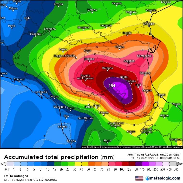 lamezzastagione's tweet photo. Se questo si realizza, ci dovrete ospitare. 20 cm di pioggia attesi.
Save #Bologna save #Romagna https://t.co/IQIzi1xNst
