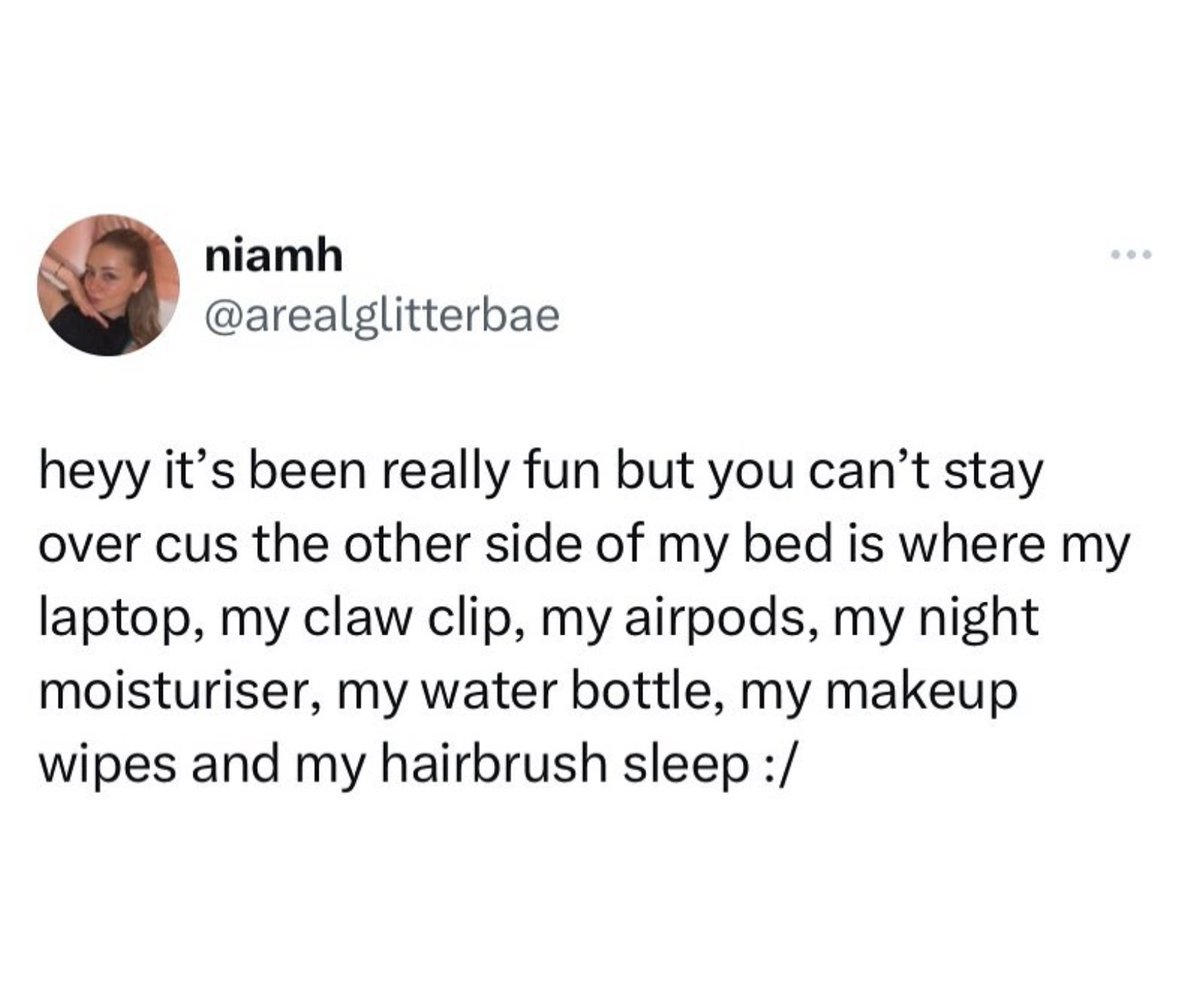 I can’t possibly move them sozz 🫶