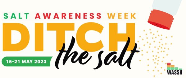 #SaltAwarenessWeek is here✨

Did you know that most of the salt we eat has been added to our food before we even buy it ?

🧂Join the 2023 campaign ❤️call for companies to #DitchTheSalt ❗️
Follow @actiononsalt @WASHSALT for more info🙏

More 🥒🥕🥦🍎🍌🥑🌰 less 🥓🍔🍕🌭🍟