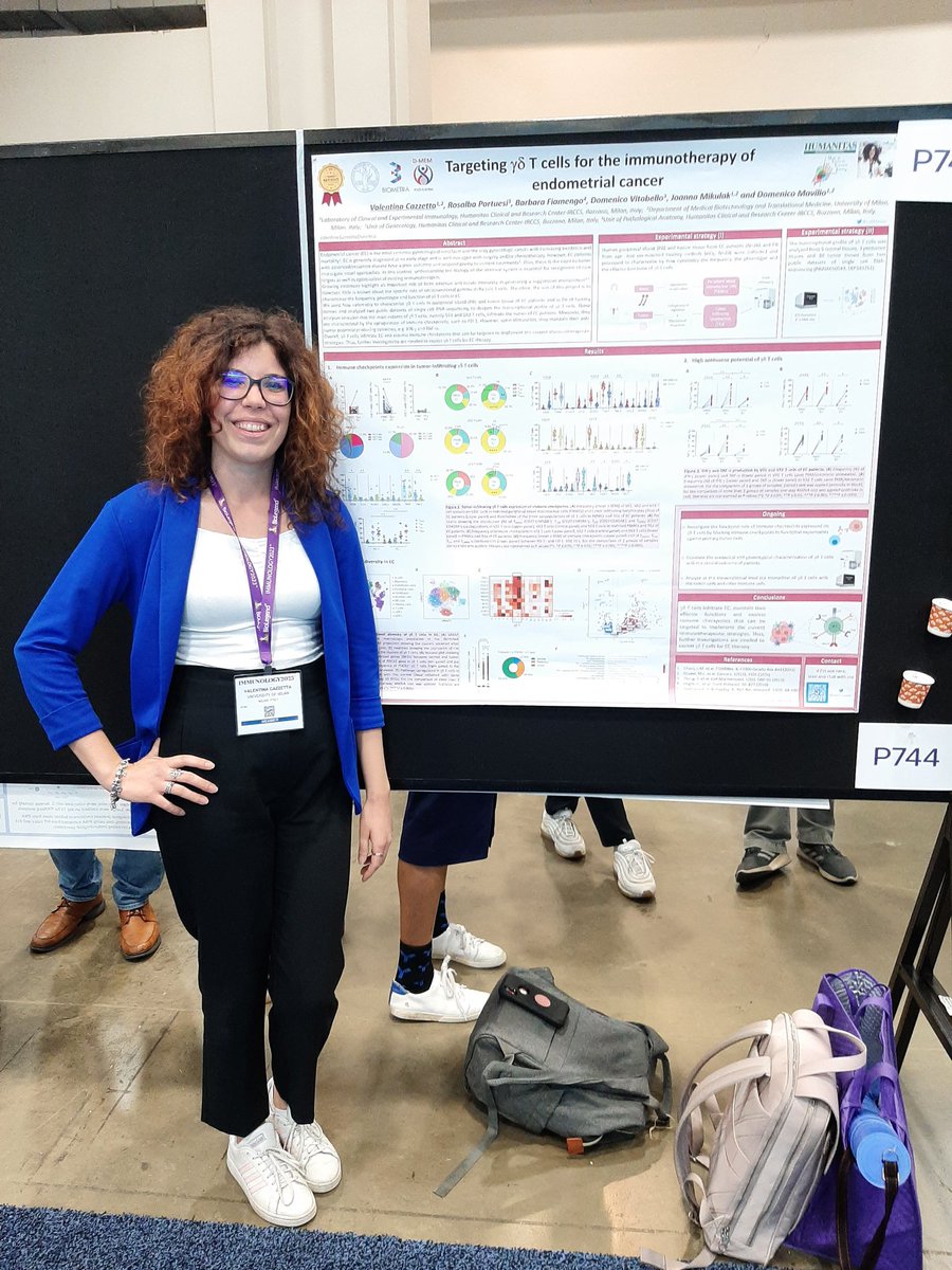 ValeCazzetta's tweet photo. It was amazing to be present at #AAI2023! Thank you to @ImmunologyAAI for the Abstract Trainee Award and the great opportunity to present our data! https://t.co/YzLb4GR35j