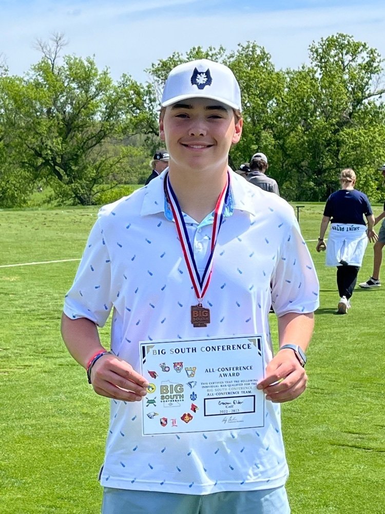 Congratulations to Greyson Elder on earning All-Conference honors at the Big South Golf meet yesterday! 

#GoEagles