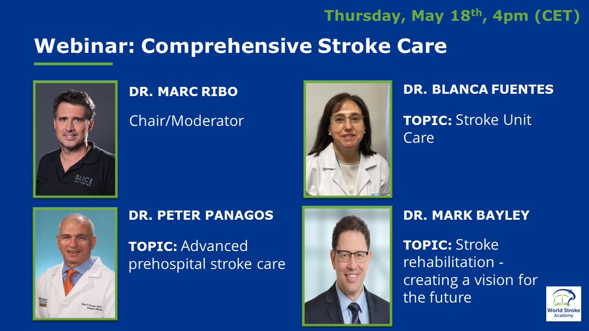 Have you booked your spot for our upcoming 'Comprehensive Stroke Care' webinar yet? Join us this Thursday, May 18th at 4pm (CET) to hear from our experts &amp; join the Q&amp;A webinar discussion.

👉Register here: lnkd.in/dM_8aAbK