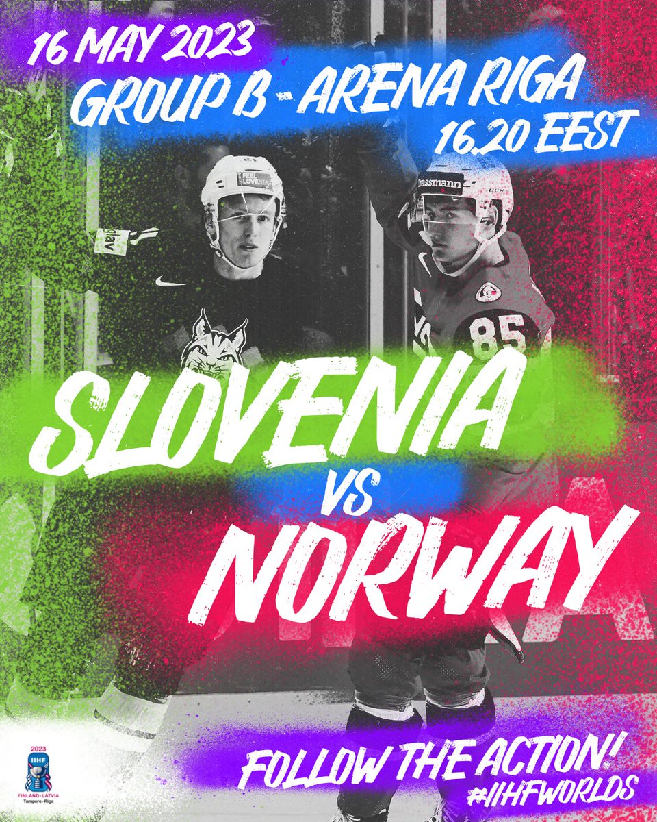 IIHFHockey's tweet photo. Day 5 in Riga starts with @lovehokej against @norskishockey matchup!🇸🇮💥🇳🇴  #SLONOR #IIHFWorlds https://t.co/WGBj6mE7MO