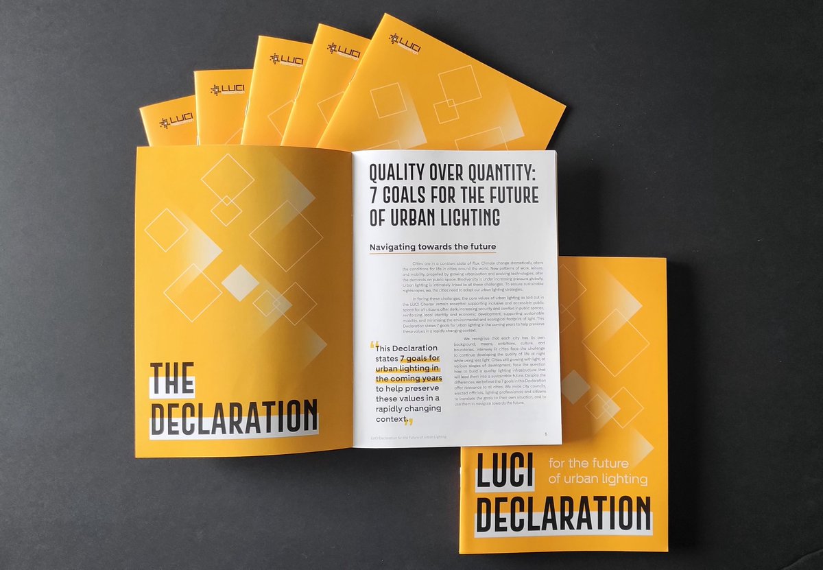 LUCIassociation's tweet photo. The #LUCIdeclaration is out 📢 Read the #LUCInetwork collective vision for the future of urban lighting! https://t.co/warssQo7Bm
So excited to release it on the occasion of the International Day of Light! @IDLofficial #LightDay2023 #internationaldayoflight #IDL2023 https://t.co/Dw6K7aUkQu