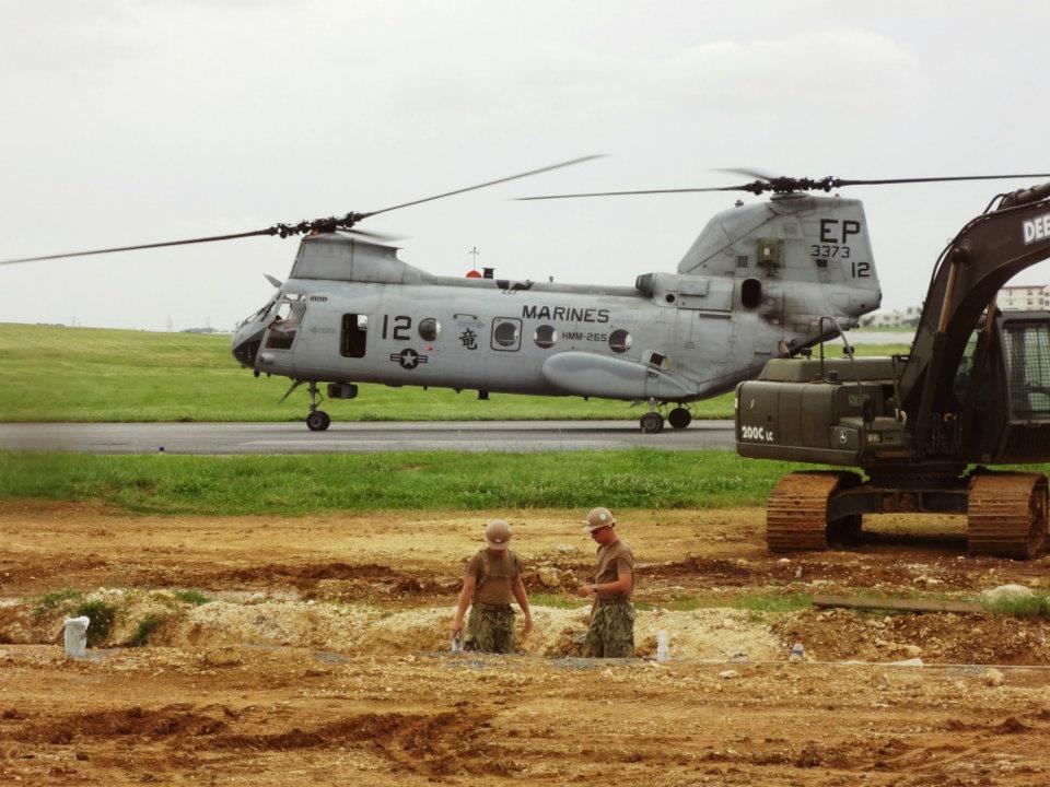 SeabeeMuseum's tweet photo. Caption This
OKINAWA, Japan-Seabees from Naval Mobile Construction Battalion (NMCB) FORTY finished their largest concrete placement at Marine Corp Air Station-Futenma while the Marines continue flight operations.
#CaptionThis #NMCB40 #forty #Seabees #CanDo #usnavy #usnsm #usmc https://t.co/FvKLreSehJ