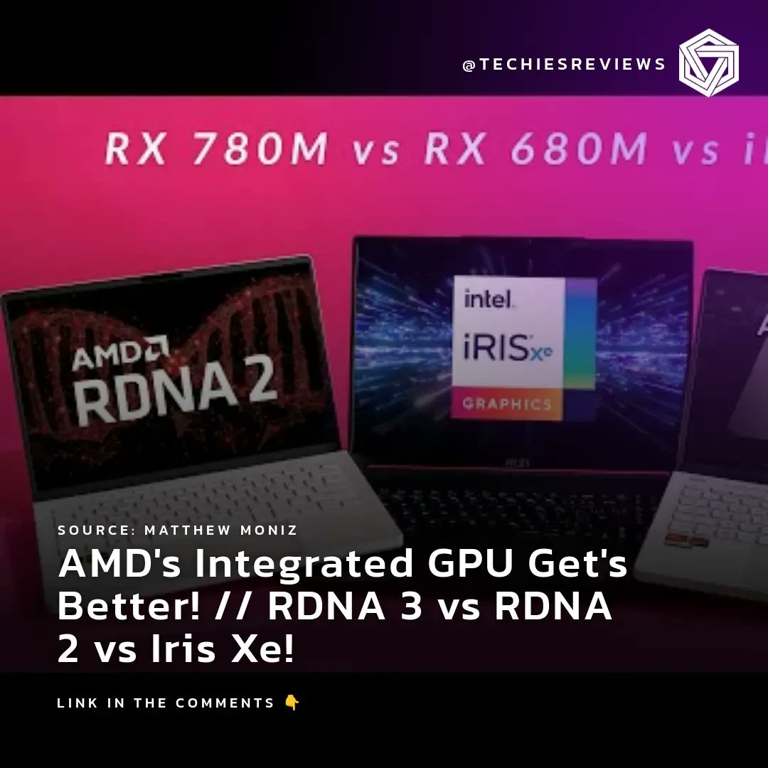 techiesreviews's tweet photo. 🚀 Ready to level up your tech game? Check out this in-depth analysis of AMD's latest Integrated GPU by Matthew Moniz! 🤖💻 #AMD #IntegratedGPU #TechReview What do you think about the comparison with Intel's Iris Xe? 💬 https://t.co/5CZBislpL6
