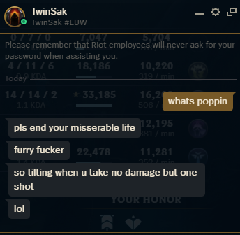 Haschi15's tweet photo. Ich glaub der war sauer. @RiotSupport https://t.co/d16jv3KoUC